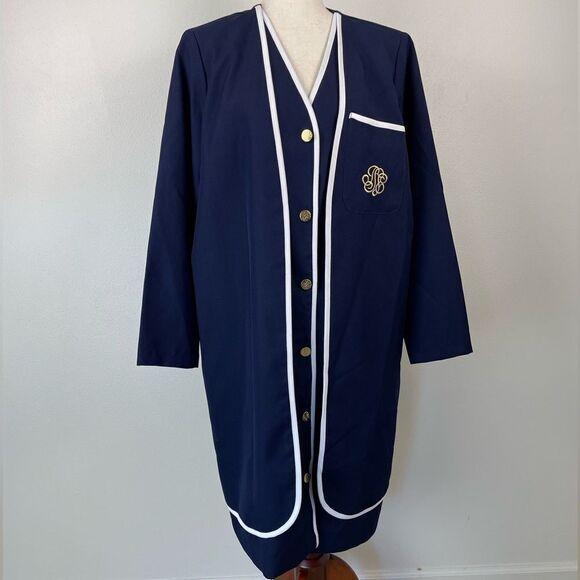 Vintage Sue Brett Extra Long Blazer Jacket Size A8 - Picture 1 of 8